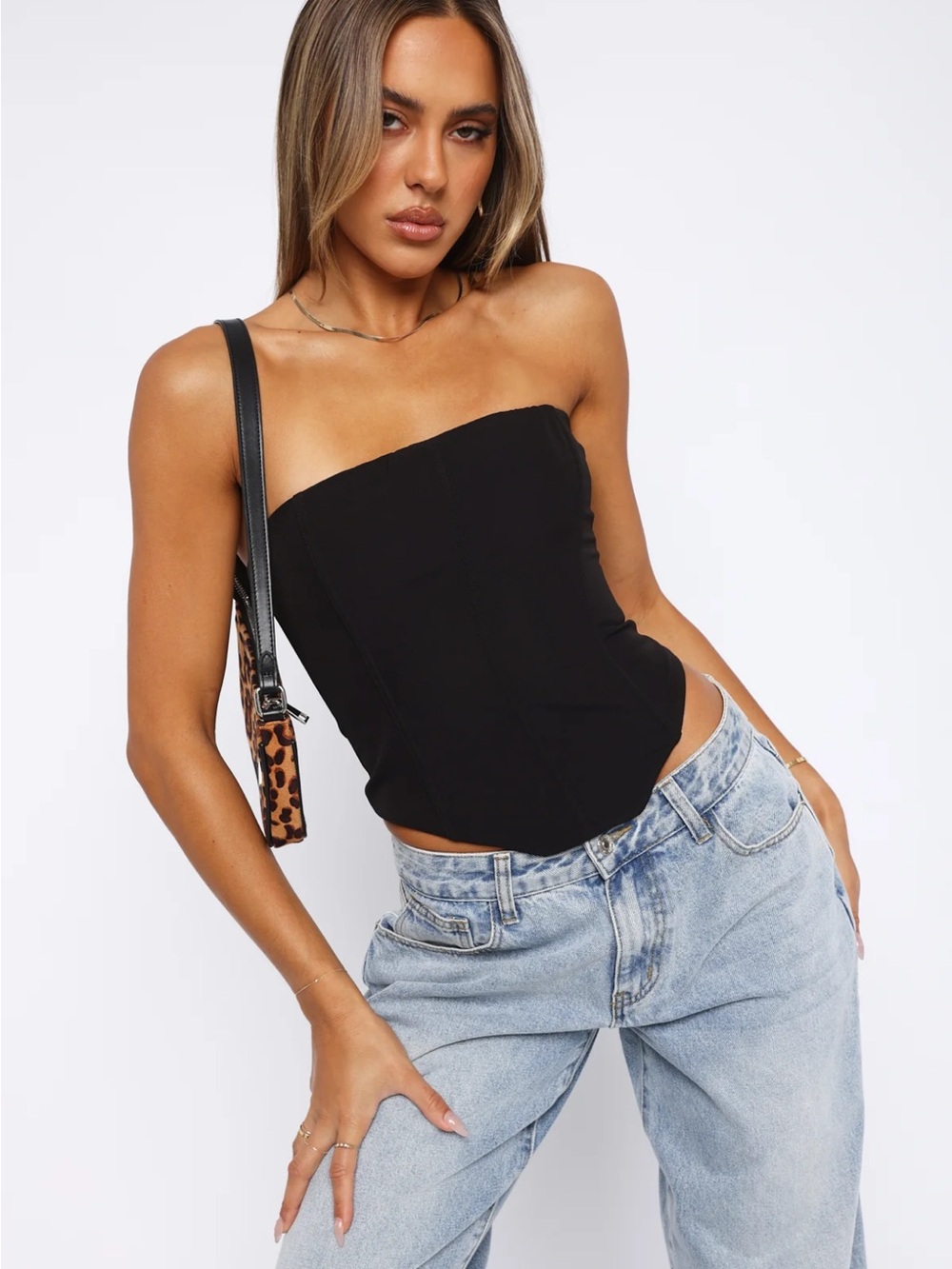 “Let It Go” Bustier Corset Top White Fox Boutique